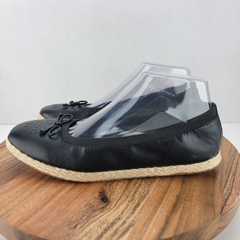 Frye and Co. Womens Size 8 Black Vegan Ballet Flat Shoes